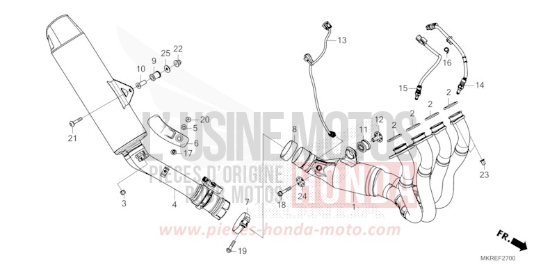 ABGAS-SCHALLDAEMPFER von CBR1000RR SP SP1 SP2 MAT PEARL MORION BLACK (NHC33) von 2024